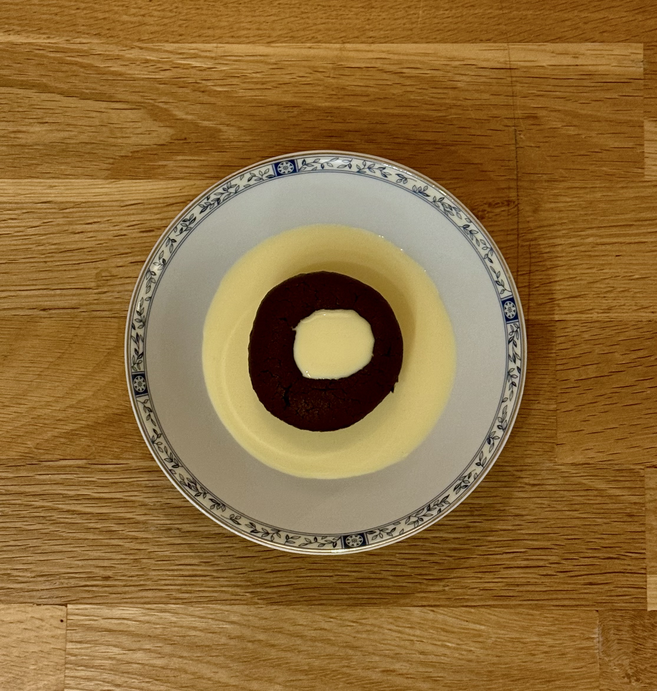 Sjokoladefondant og Crème Anglaise